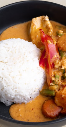 Panang curry with rice (Lunch)