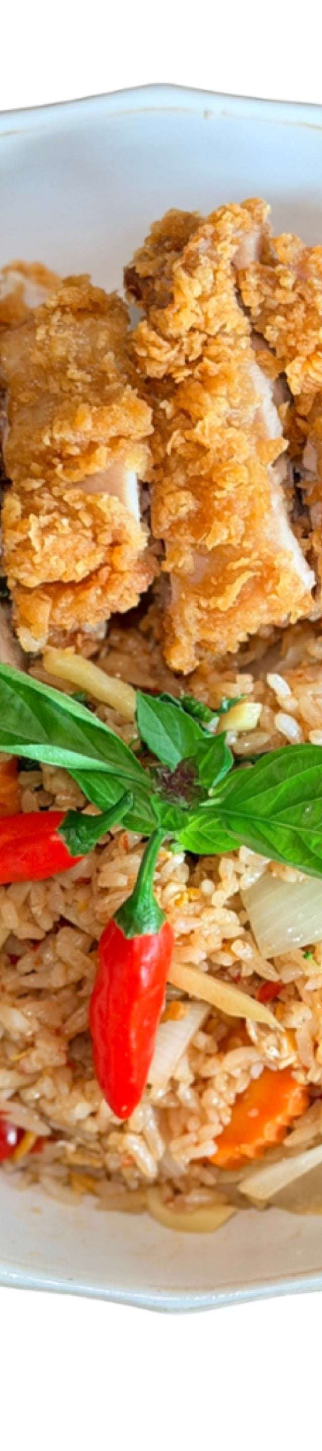 Crispy chicken C&B fried rice