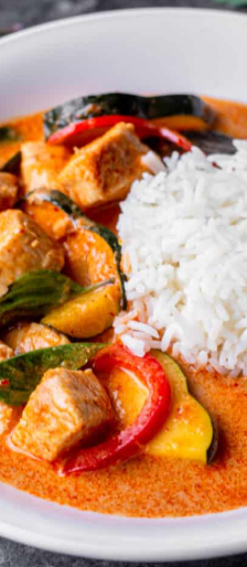 Red curry with rice (Lunch)